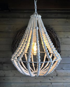 HANGLAMP WITTE KRALEN 